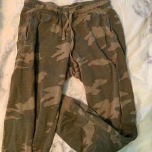 Camo joggers with adjustable waist